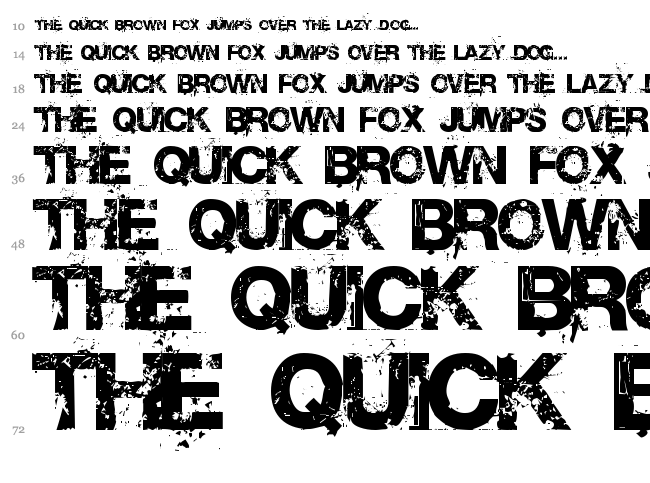 Base 02 font waterfall